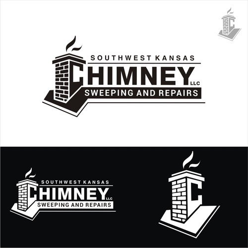 Simple powerful logo for chimney sweep-ontwerp door LOGOMAN*