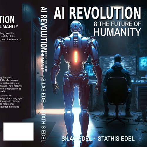 Futuristic AI Book Cover - AI vs Humans/Dark Design by SusansArt