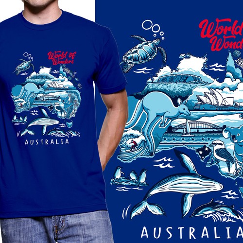 Australian T-shirts Design by noodlemie