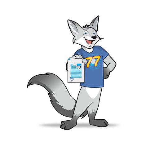 "silver fox 77" (cartoon/comic style) for our new website Design by RF.design