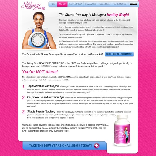 Create the next website design for Skinny Fiber New Year's Challenge Diseño de designers.dairy™
