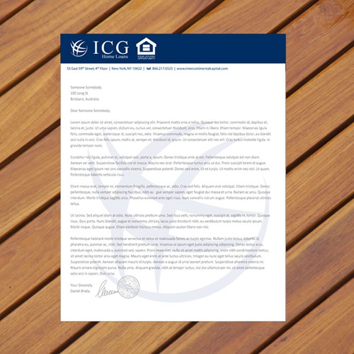 New stationery wanted for ICG Home Loans Ontwerp door Umair Baloch