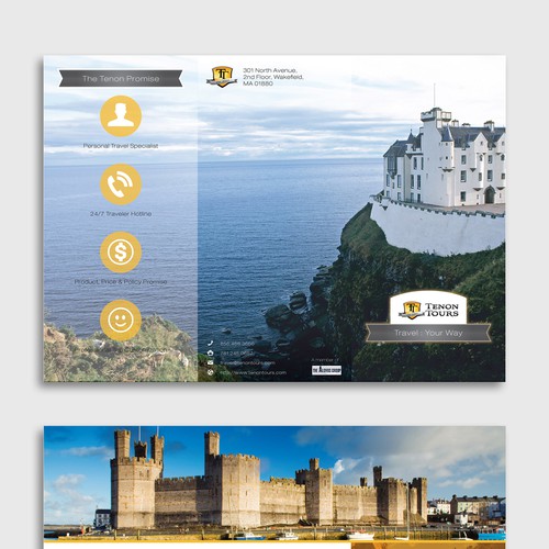 Create an inspiring travel brochure for an Ireland and UK tour operator! Design by dagusuper