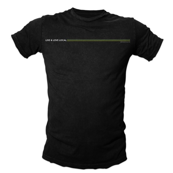 Diseño de rugun titulado "live & love local"