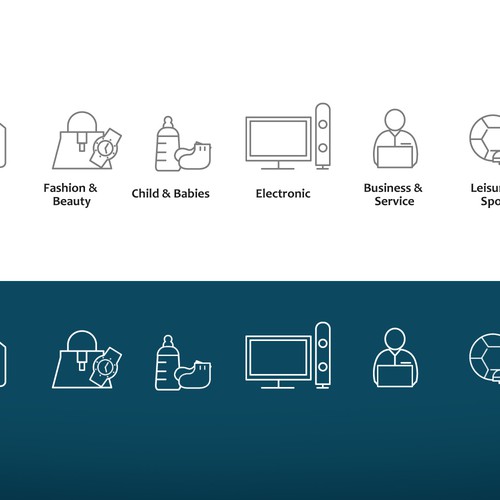 Category icons package for a classified website, concurso Ícone ou botão