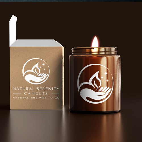 "Design a candle logo for all natural soy wax to appeal to everyone" Design by zeykan