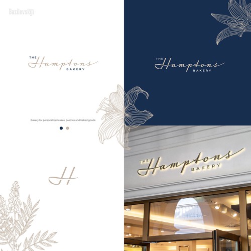 The Hamptons Bakery Logo Design by Bazilevskyi Anton