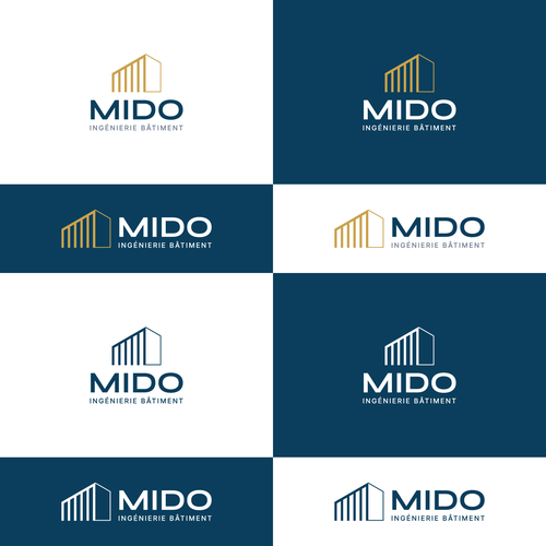 "Logo moderne et solide pour MIDO - Bureau d'études Ingénierie Bâtiment" winning Logo design