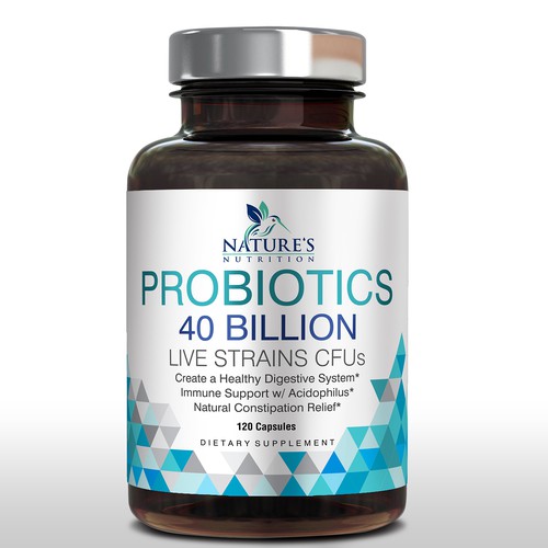 Nature's Nutrition Needs a "Beautiful Label" for our Probiotic Bottle. Design by sapienpack