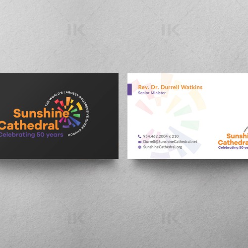 Business Card for Growing Progressing LGBTQ Church Design by IK_Designs