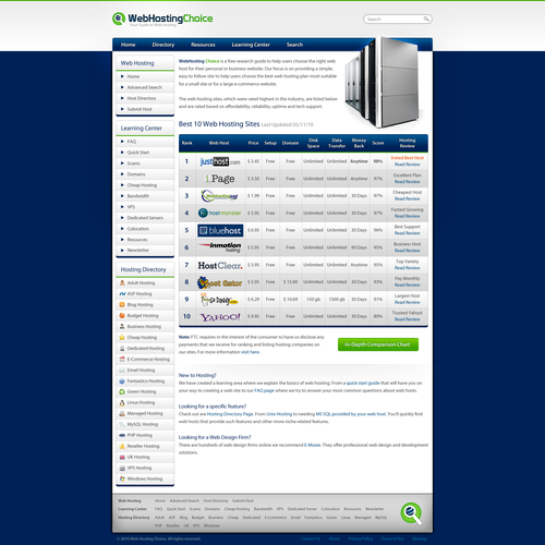 Redesign WebHostingChoice.com Design by Max Martinez