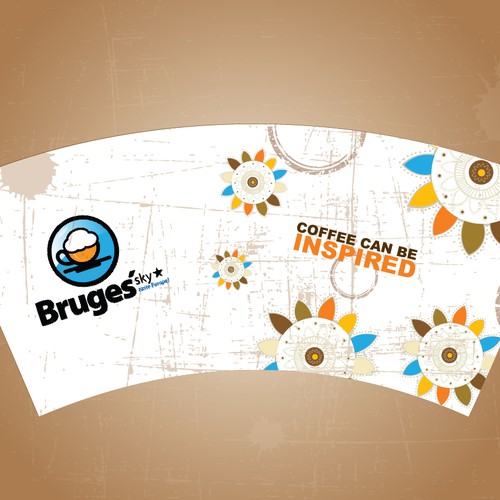 Bruges' Sky  Paper cups design デザイン by Gisela Benitez