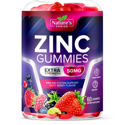 コンペ「Tasty Zinc Gummies design needed for Nature's Choice」のデザイン by TUNSAYさん 