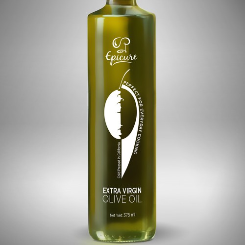 Epicure Olive Oil label Design Design by GRAFANNA Packaging