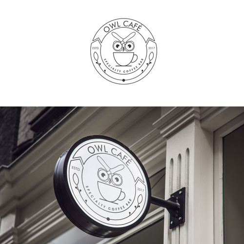 a new coffee shop logo design "owl cafe" Diseño de DeBarra