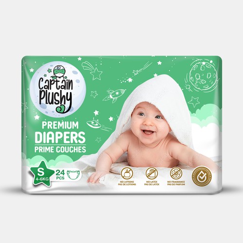 Packaging for playful baby diapers brand Design by Rajith Shantha