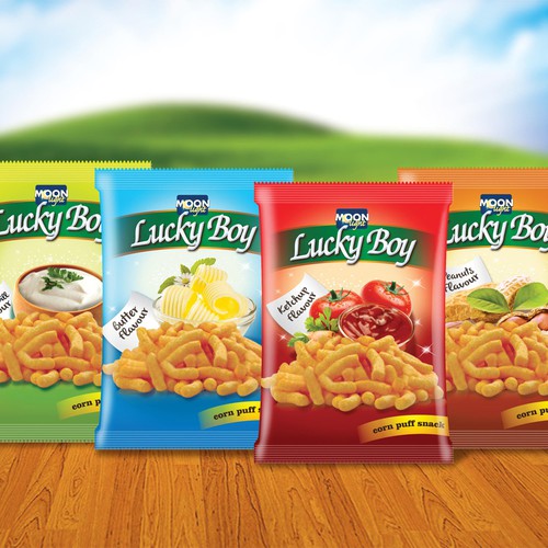 Create a lasting pack design for corn puffs | Product packaging contest