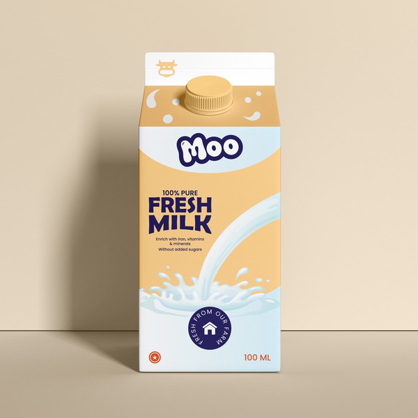 Fresh Milk Carton Packaging Design