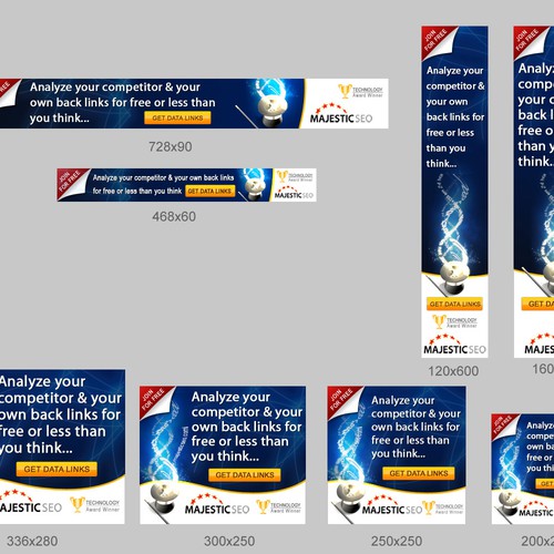 Banner Ad Campaign for Majestic SEO Ontwerp door emadz