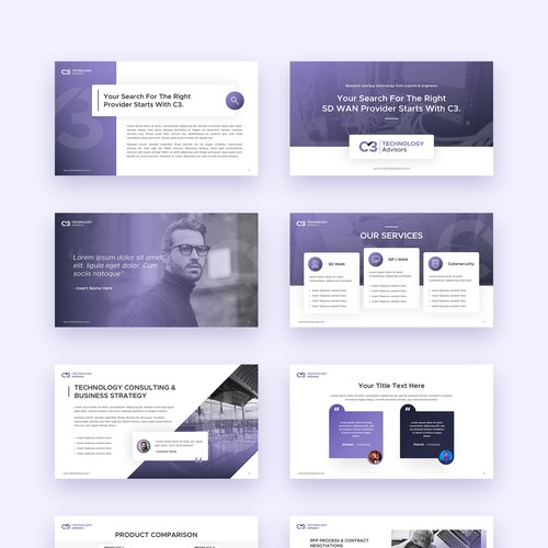 Design a Modern Techy PowerPoint Template Design by Rockslide