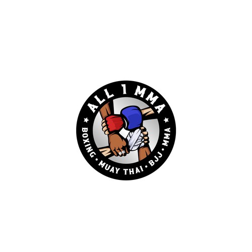 Martial arts gym logo symbolizing unity Design von Astart