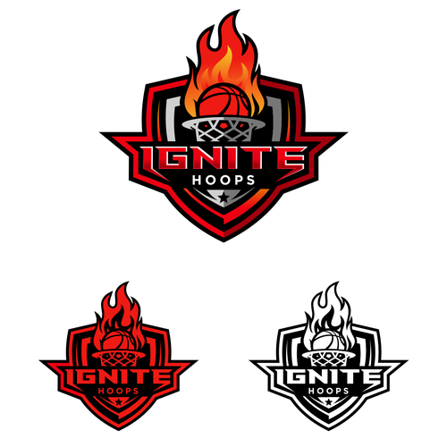 Ignite Hoops - logo design for a youth basketball league | Logo design ...