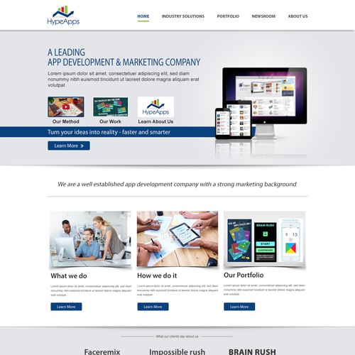 Designs | App development website | Landing page design contest