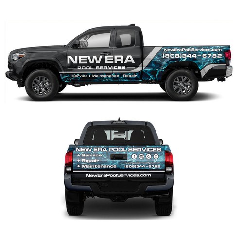 Design a one of a kind Pool Maintenance truck wrap Design by Anugerah ilahi