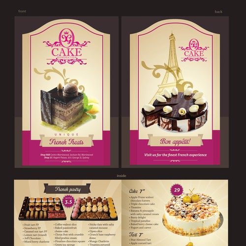 New postcard or flyer wanted for Cake Generation Diseño de Alina's