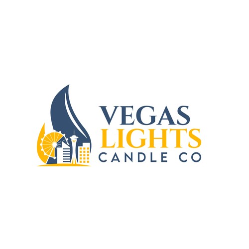 Design a modern fun logo for a candle company in Las Vegas Design by ChemcoRD