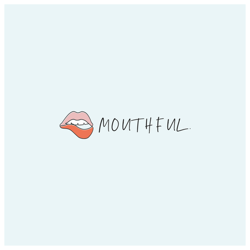 Strong, spunky yet clean logo for mouthful-ontwerp door EWMDesigns