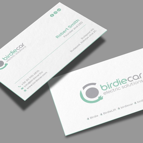 business card for company called birdie Design by muaz™