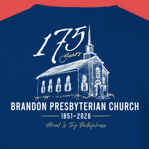 "175th Anniversary T-Shirt Design for Brandon Presbyterian Church" ganador Portada