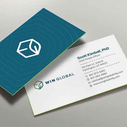 WIN Global Business Card Design Diseño de Richmore ♛