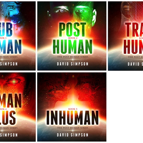 Book Cover Design - Sci-Fi Human/technology integration / Artificial Intelligence story Design by " Portugal "