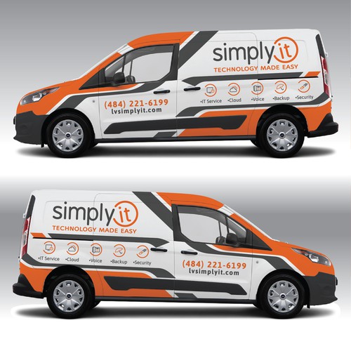 Design a clean and tasteful 2018 Ford Transit Connect XL wrap Design by adelea