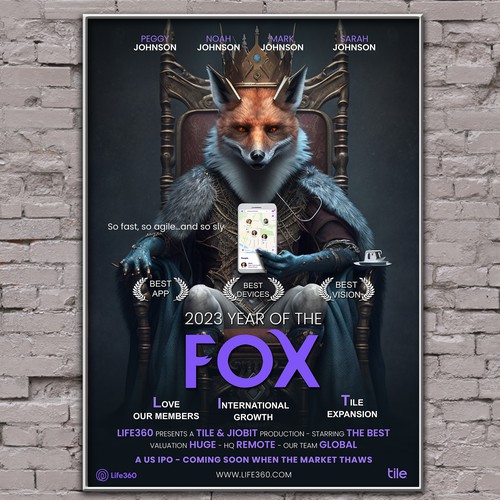 Design di Life360 2023 Year of the Fox Poster di Rockinrule