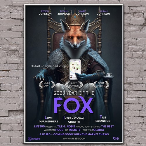 Life360 2023 Year of the Fox Poster Design by Rockinrule