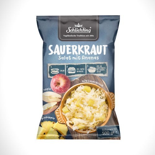 Design Stayin alife - Refresh an old fashion package for Salad with Sauerkraut, Pineapple and Apple por Jdodo