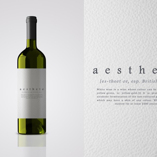 Minimalistic wine label needed Design by Alem Duran