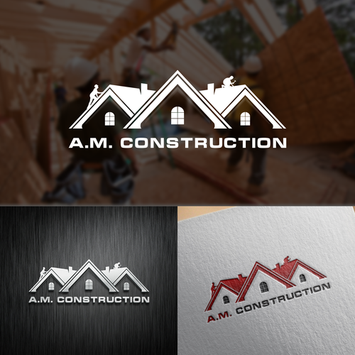 Next level Construction Logo for Home Improvement business "A.M. Construction" Design by Gaman Art Space