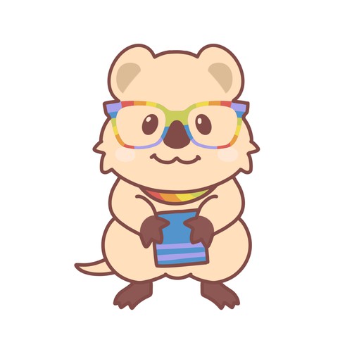 Quokka (the happiest animal in the world) mascot for AI powered wellness app Design by Didi Andi