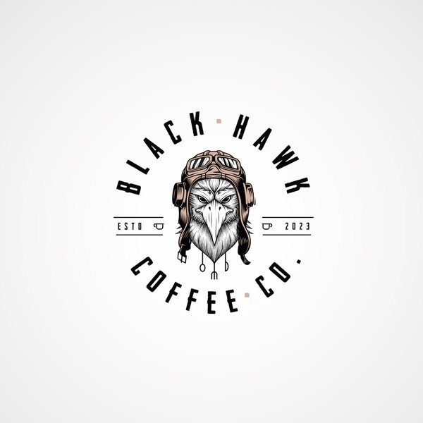 Design by ClaudioRegina titled "Logo Black Hawk Coffee Co."