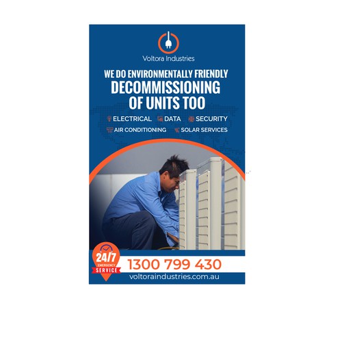 Voltora Industries Back Wall Banner Design by Sketch Media™