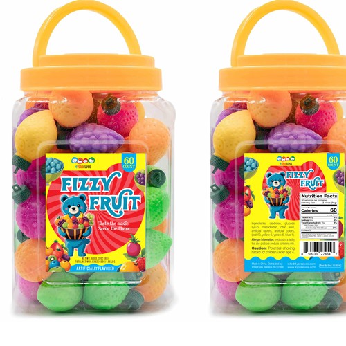 Fun, Vibrant Candy Label Design Design by GARDOUM