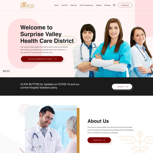 Homepage design of Health Care Website Design by monodeepsamanta