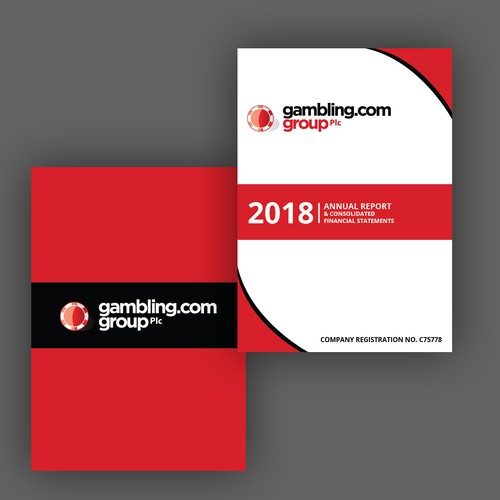 Annual Report Cover for Gambling.com Group Design von MANVI