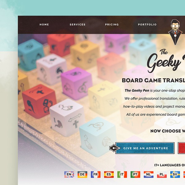 Design by Valeria S. titled "Fun, Gaming themed landing page"