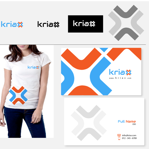 Create logo and business cards for Kriax Design von Alina7