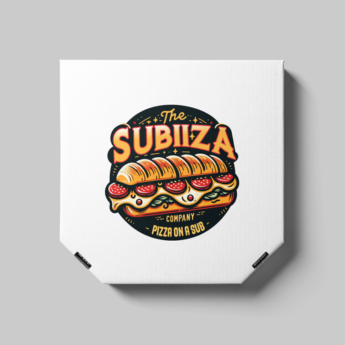 Calling all pizza and sub lovers! Design by Jhon Rios